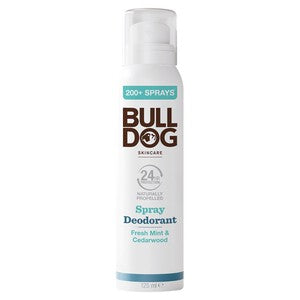 Bulldog Fresh Mint & Cedarwood Naturally Propelled Spray Deodorant