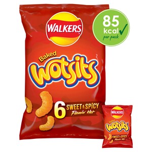 Walkers Wotsits Sweet & Spicy Flamin Hot Multipack Snacks