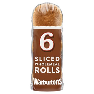 Warburtons Sliced Wholemeal Rolls