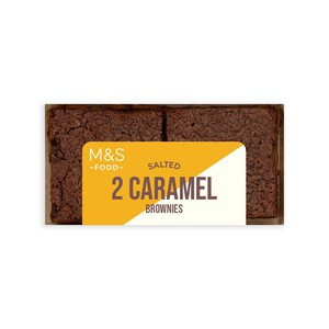 M&S 2 Salted Caramel Brownies