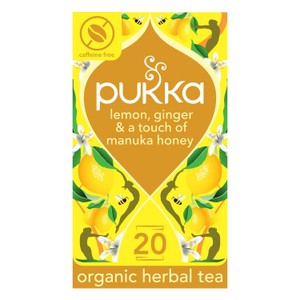 Pukka Organic Lemon, Ginger&Manuka Honey Tea x20 Compostable Herbal TeaBags