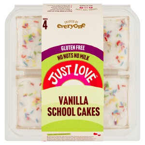 Just Love Gluten Free Vanilla School Cakes