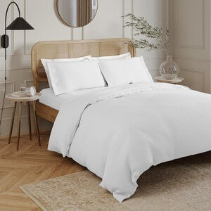 M&S Egyptian Cotton 230 Thread Count Duvet Cover, Double, Ice White