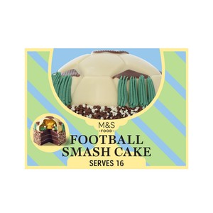 M&S Football Smash Cake