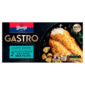 Young's Gastro 2 Sea Salt & Pepper Dusted Basa Fillets Frozen