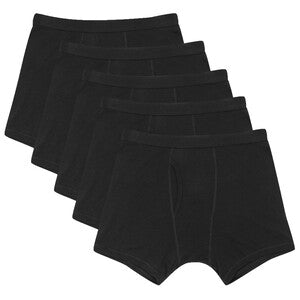 M&S Mens 5 Pack Pure Cotton Cool & Fresh Trunks, L, Black