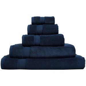 M&S Super Soft Pure Cotton Antibacterial Towel 2pk Face Towels Dark Navy