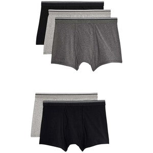 M&S Cotton Marl Trunks, Medium, Grey