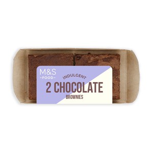 M&S 2 Indulgent Chocolate Brownies