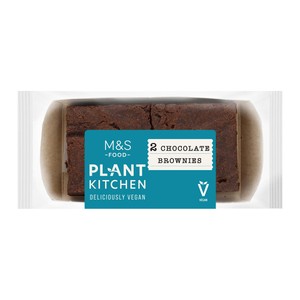 M&S Plant Kitchen 2 Chocolate Brownies