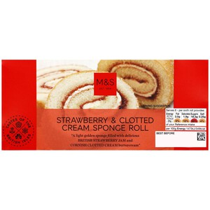 M&S Strawberry Jam & Clotted Cream Sponge Roll