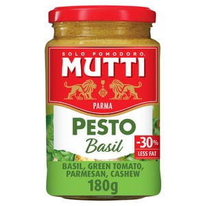 Mutti Basil, Green Tomato & Parmesan Green Pesto Pasta Sauce