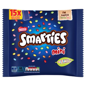 Smarties Mini Cartons Chocolate 15 Pack Multipack