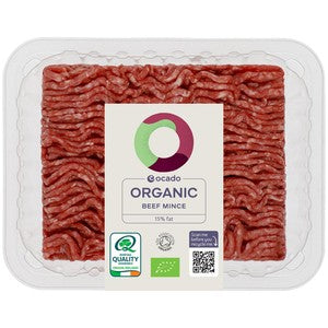 Ocado Organic Grass-Fed Beef Mince 15% Fat