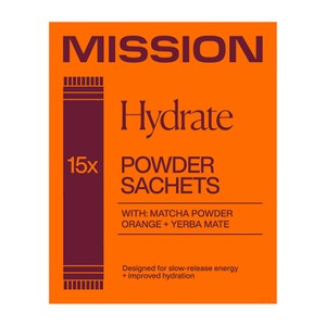 MISSION Hydrate Matcha Powder Sachets with Orange + Yerba Mate