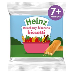 Heinz Strawberry & Banana Biscotti Baby Food Snacks 7+ Months