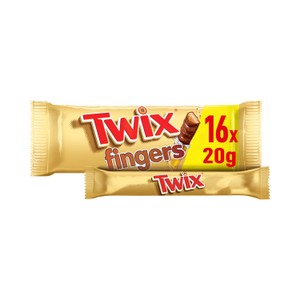 Twix Caramel & Milk Chocolate Fingers Biscuit Snack Bars Large Multipack