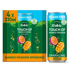 Touch of Mango Passion Sparkling Sugar Free Flavoured Water by Volvic