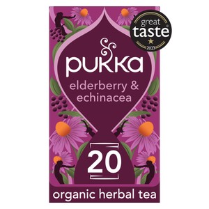 Pukka Organic Elderberry & Echinacea Fruit Tea x20 Compostable Tea Bags