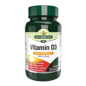 Natures Aid High Strength Vitamin D3 Tablets 1000iu