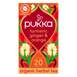 Pukka Turmeric, Ginger & Orange Tea x20 Home-Compostable Herbal Tea Bags