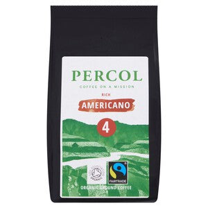 Percol Rich Americano Organic Ground Coffee