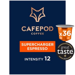 CafePod Supercharger Espresso Nespresso Compatible Aluminium Coffee Pods