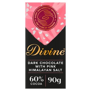 Divine 60% Dark Chocolate Pink Himalayan Salt
