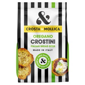 Crosta & Mollica Oregano Crostini Toasted Bread Bites