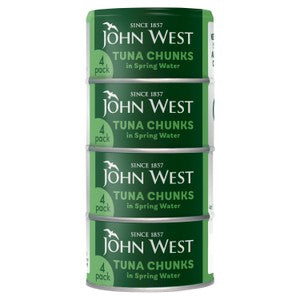 John West Tuna Chunks in Spring Water 4x125g (102g drained)