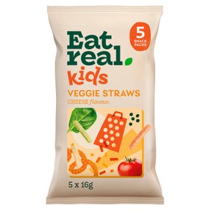 Eat Real Kids Multipack Cheese Flavour Veggie Straws Tomato Kale & Spinach