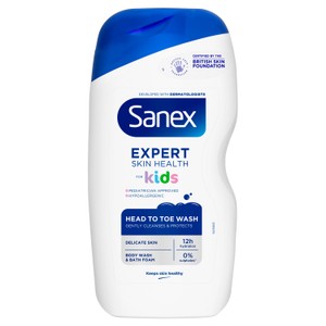 Sanex Expert Skin Health Kids Bubble Bath Body Wash Shower Gel