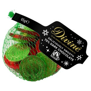 Divine 70% Dark Chocolate Coins
