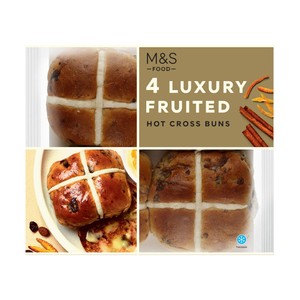 M&S 4 Fruited Hot Cross Buns