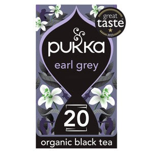 Pukka Organic Earl Grey Tea 20 Home Compostable Black Tea Bags