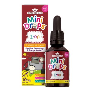 Natures Aid Infant's & Kid's Iron Mini Drops 10mg 3mnths - 5yrs