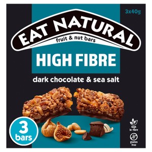 Eat Natural Fibre Packed Dark Chocolate & Sea Salt Bars