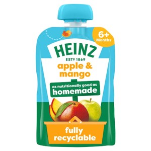 Heinz Apple & Mango Baby Food Fruit Puree Pouch 6+ Months