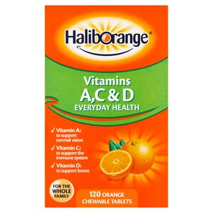 Haliborange Whole Family Vitamin A, C & D Orange Chewable Tablets