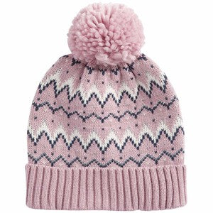 M&S Kids Fair Isle Winter Hat, 3-6, Pink