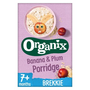 Organix Banana & Plum Organic Baby Weaning Porridge 200g 7 months+