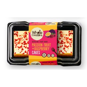Wholecreations Gluten Free & Plant Based Passion Fruit & Raspberry Cakes