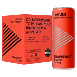 INTUNE Grapefruit & Mint Sparkling CBD Drink