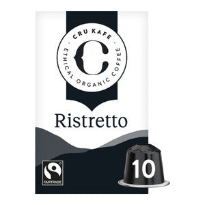 CRU Kafe Organic Fairtrade Ristretto Pods 10s