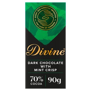 Divine 70% Dark Chocolate with Mint Crisp