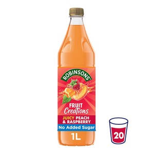 Robinsons Fruit Creations Peach & Raspberry No Added Sugar