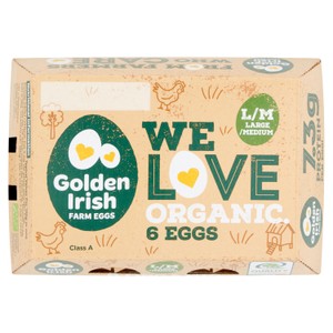 Golden Irish Organic Egg 6 Large/Medium