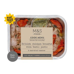 M&S Cook Menu Basil Pesto Chicken Breasts