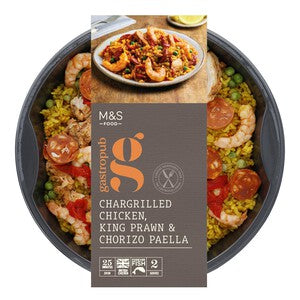 M&S Gastropub King Prawn Chicken & Chorizo Paella Main for Two