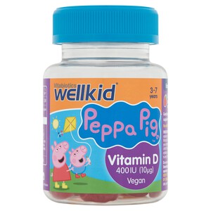 Vitabiotics WellKid Strawberry Vegan Peppa Pig Vitamin D Jellies 3-7yrs